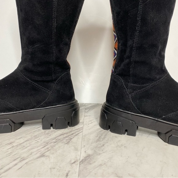 Farm Rio Lug Sole Black Tall Boot 6 - Picture 10 of 16